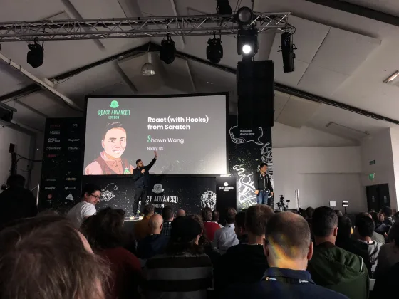 Second speaking photo from React Advanced